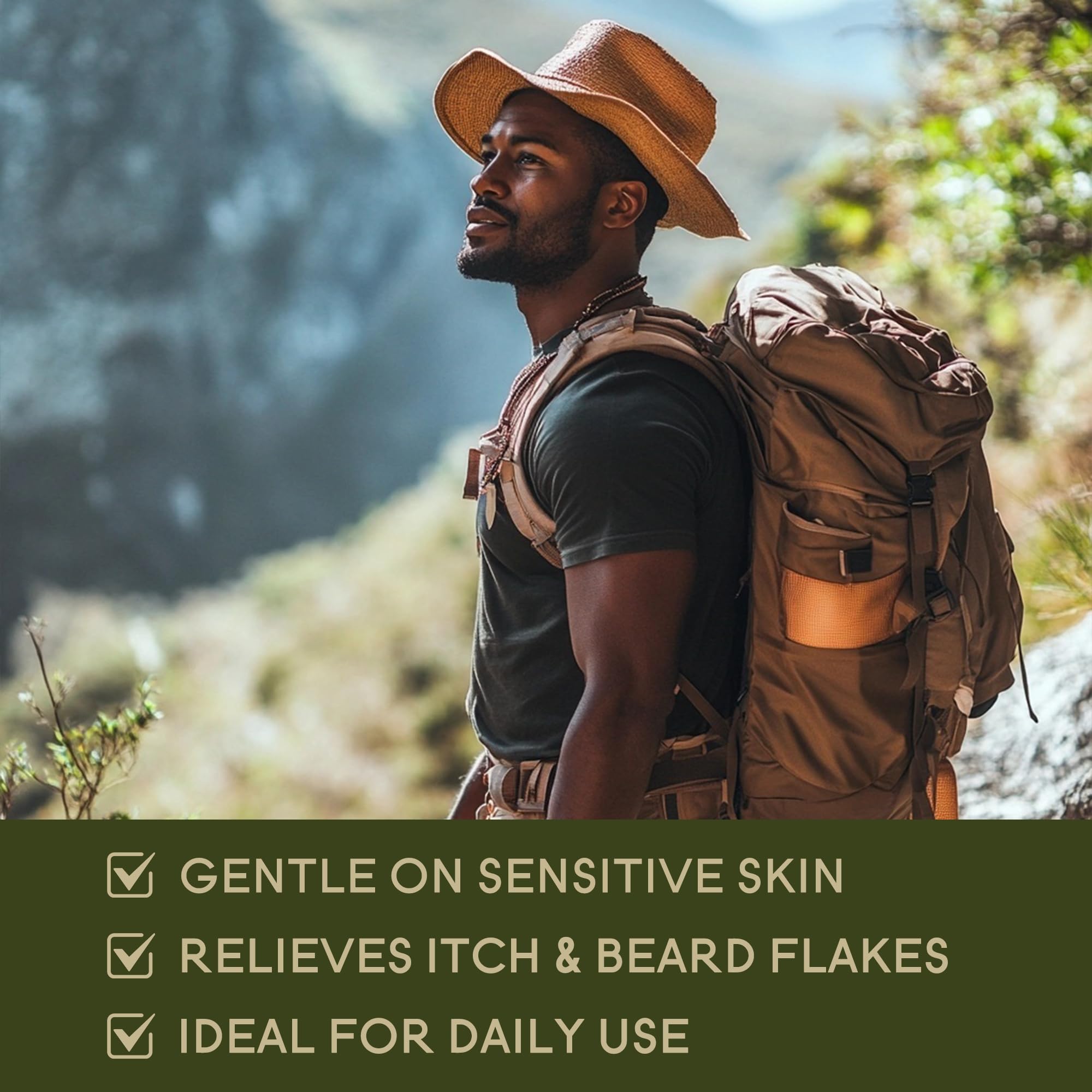 Beard Oil for Black Men: All Natural Beard Growth Oil w/Jojoba, Cedar & Avocado for Thicker, Softer & Fuller Beards – Deeply Nourishes and Hydrates Throughout the Day (0.84 Fl Oz (Pack of 2))