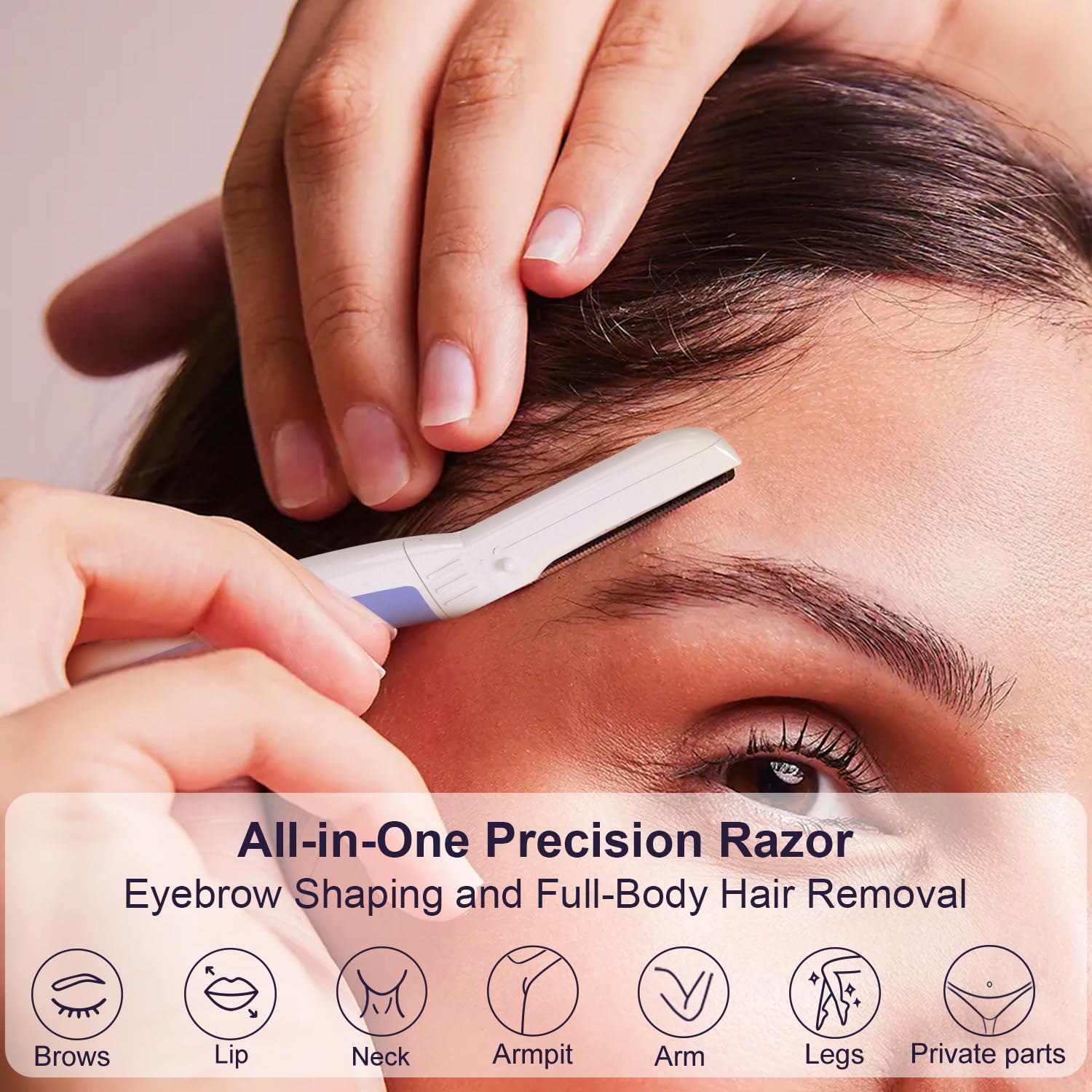 THURLADY Dermaplane Razor, Eyebrow & Facial Razor, 9 ct, Aegean Frost