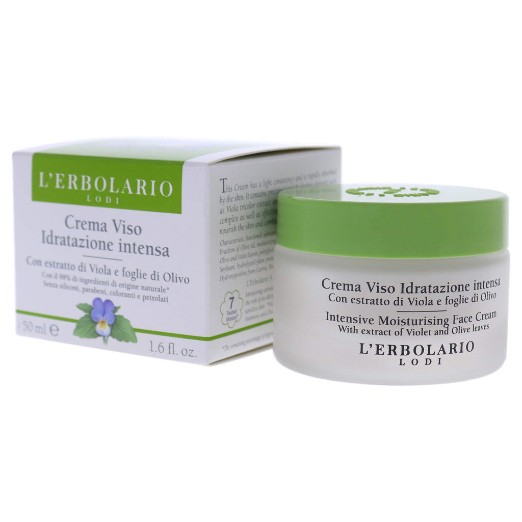 L'Erbolario Intensive Moisturizing Face Cream - Hydrating, Protecting Face Moisturizer - Daily Facial Moisturizer Ideal as Base for Makeup - 1.6 oz