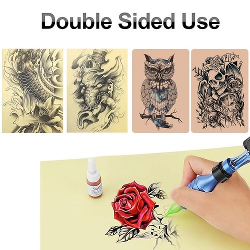 Tattoo Practice Skins Mixed 6Pcs - Autdor 2.5mm & 3mm Realistic Fake Skin Sheets Includes 3x 12*8in and 3x 8*6in for Reusable Double Sided Large Tattoo Skin for Beginners Pro Artists Tattoos Training