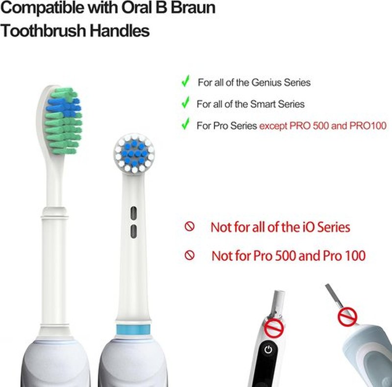 Oral-B Precision Clean Replacement Toothbrush Heads - Rotating & Oscillating | Compatible with Braun Pro Smart Genius