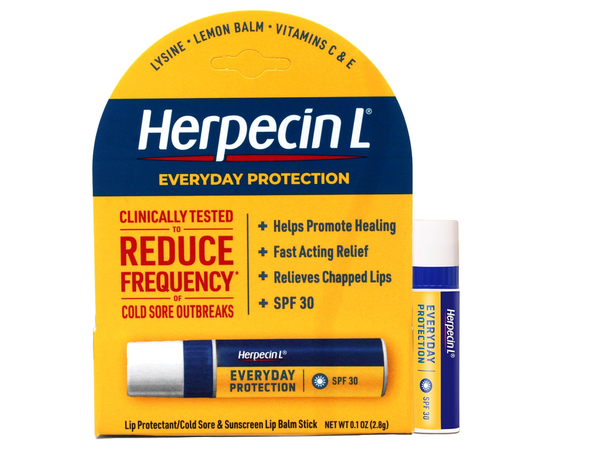 Herpecin-L HL Lip Protectant Sunscreen and Cold Sore Lip Balm Stick - 0.1 oz (Pack of 3)