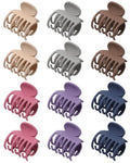 Small Claw Clips for Women 1.6 '' Double Row Teeth Small Hair Clips 12 Pcs Matte Cute Jaw Clips for Hair Claws