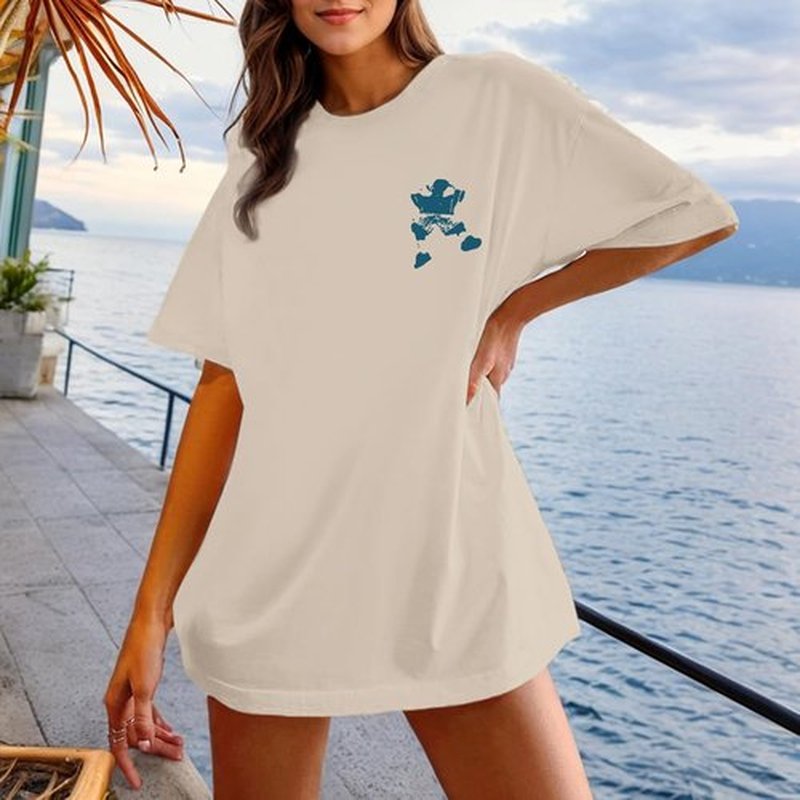 Skiennix Oversized Concert Album Shirt - Stylish Rock Band Tee for Women | Perfect Hip Hop Gift for Music Lovers