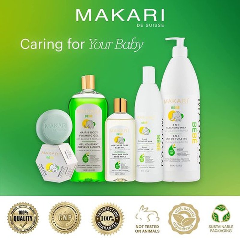 Makari Baby Soap - Moisturizing Daily Bar Soap for Delicate Skin | 5.4oz Nourishing Formula with Shea Butter