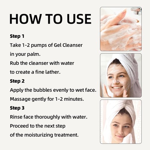 Skiennix Hydrating Face Wash - Foaming Facial Cleanser with Green Tea | Fragrance-Free, 10.1 Fl Oz