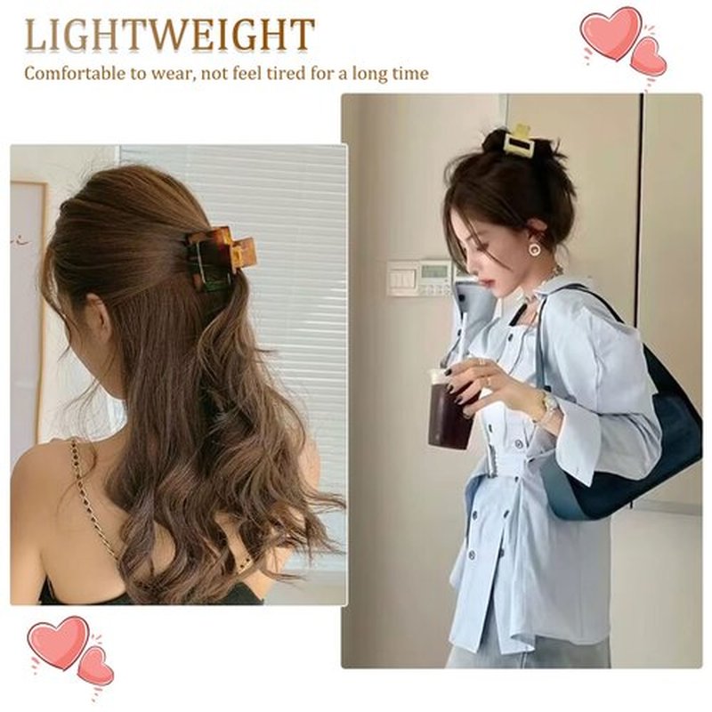 20 PCS Matte Hair Clips: 2 Inch Rectangle Non-Slip Clamps for All Hair Types - Strong Hold, Cute Colors for Women & Girls