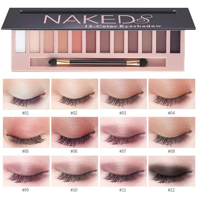 Sulily Eyeshadow Palette Kit - 12 Colors in Nude, Matte & Shimmer | Waterproof Professional Makeup for Women
