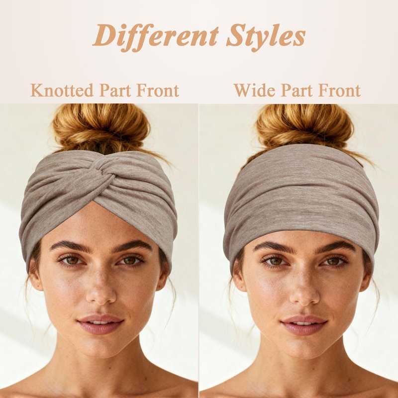 YONUF Wide Headbands For Women Extra Large Headband Twisted Knot Head Bands For Women's Hair Band Scarf Turban Accessories 6 Pack