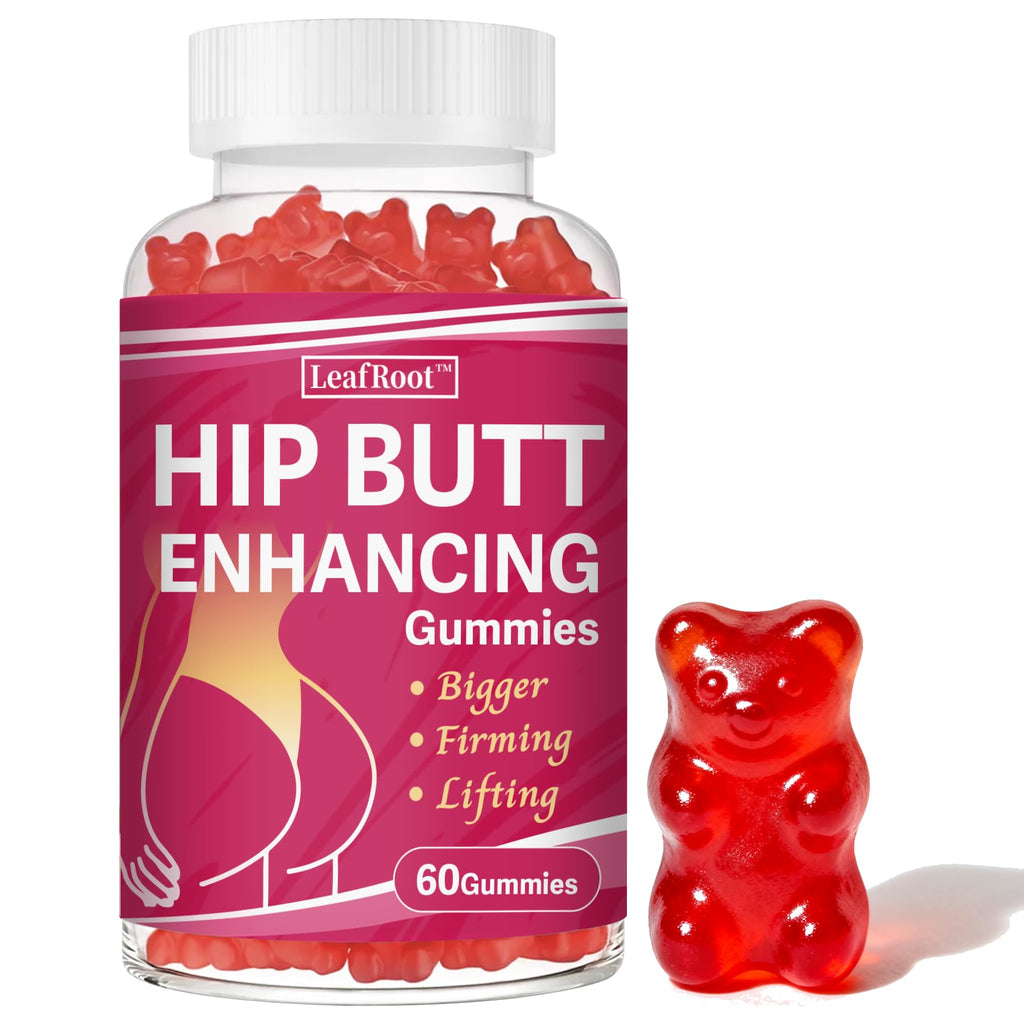 Leafroot 60 Count Hip Butt Enhancing Gummies for Women Natural Curves, Booty & Hip BBL Gummy to Boost and Growth Bigger Butt Enhancer, for Buttock Enlargement with Multivitamins and Herbal Extracts