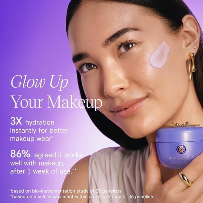 TATCHA The Dewy Skin Cream, Jumbo | Rich Line-Plumping Moisturizer - Hydrate, Plump, and Protect Dry Skin | 75 ml / 2.54 fl. oz.