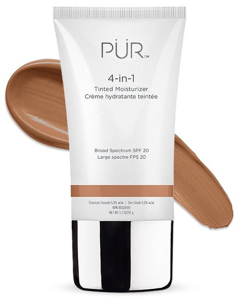 PÜR MINERALS 4-in-1 Tinted Moisturizer With SPF 20 - Hydrating Primer & Foundation With Shea Butter & Aloe Vera - Vegan & Paraben-Free