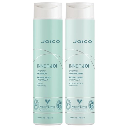 Joico InnerJoi Hydration Shampoo & Conditioner Set - Sulfate & Paraben Free | Vegan Formula for Dry Hair & Scalp | 10.1 Fl Oz