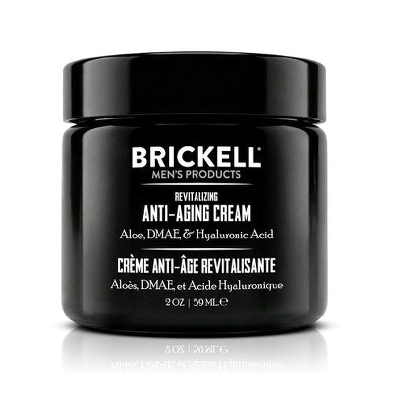 Brickell Men's Revitalizing Anti-Aging Cream - Natural Face Moisturizer to Reduce Fine Lines | 2 Oz