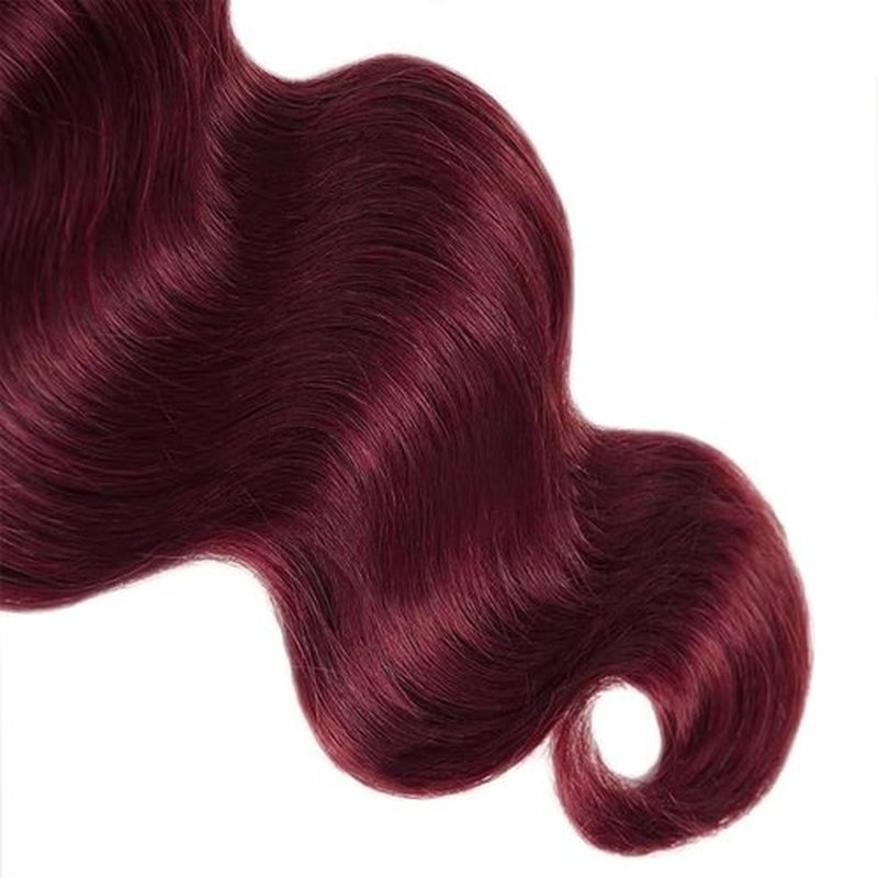 26 Inch Burgundy Single Human Hair Bundle Body Wave 1 Bundle Human Hair #99J Color Wet and Wavy 100% Unprocessed Brazilian Virgin Quick Weave Hair Extensions for Women Wine Red Bundles