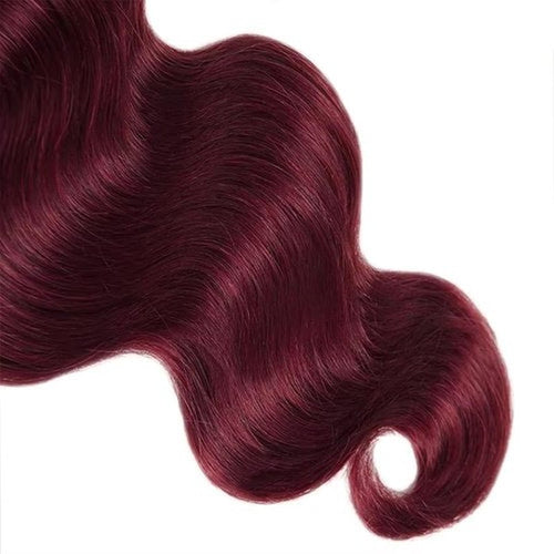 26 Inch Burgundy Single Human Hair Bundle Body Wave 1 Bundle Human Hair #99J Color Wet and Wavy 100% Unprocessed Brazilian Virgin Quick Weave Hair Extensions for Women Wine Red Bundles
