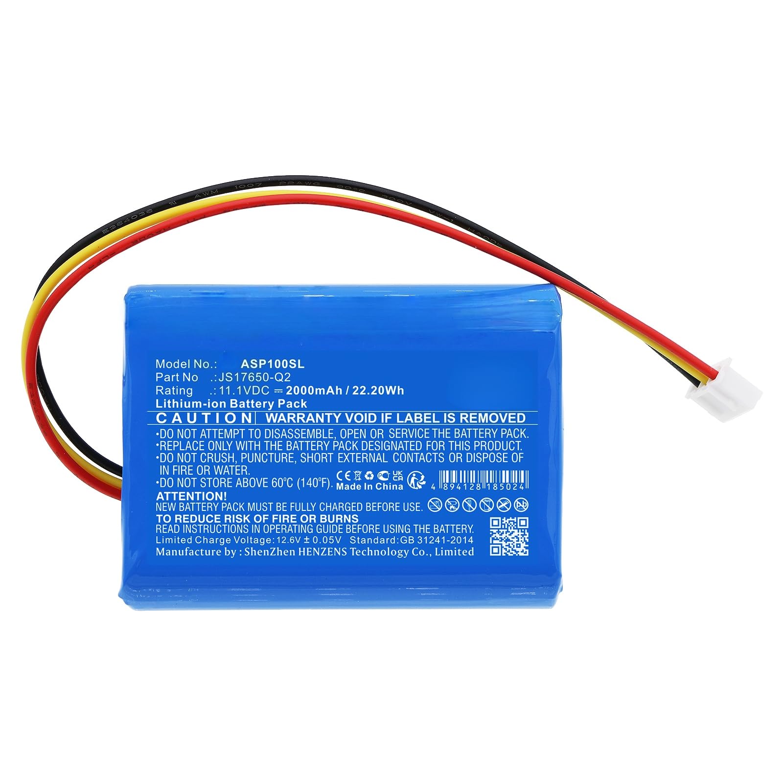 Sabuly 11.1V JS17650-Q2 High-Performance Replacement Battery for AR AWSEE3 Pasadena AWSBT10 AWSEE3BK Santa Clara AWSBT10BK with JS17650-Q2/2000mAh