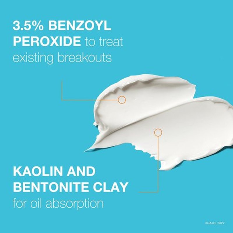 Neutrogena Clear Pore 2-in-1 Facial Cleanser & Face Mask - Acne Treatment with Kaolin & Benzoyl Peroxide, 4.2 fl. oz, 3 Pack
