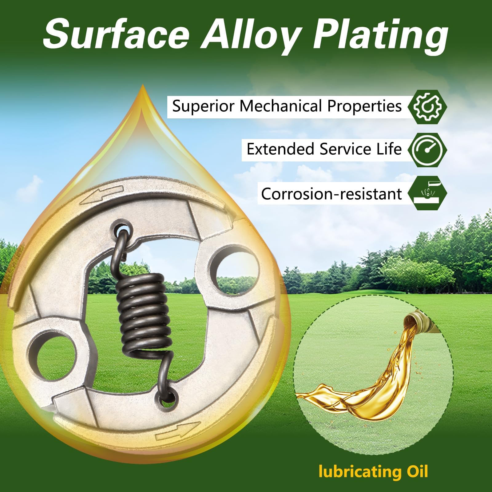 KPALAG Trimmer Clutch Kit with Tension Spring Compatible with Stihl Brushcutters FS90 FC90 FS100 FC100 FS110 FS130 FS310 Replace# 4180-160-2000 4180 160 2000