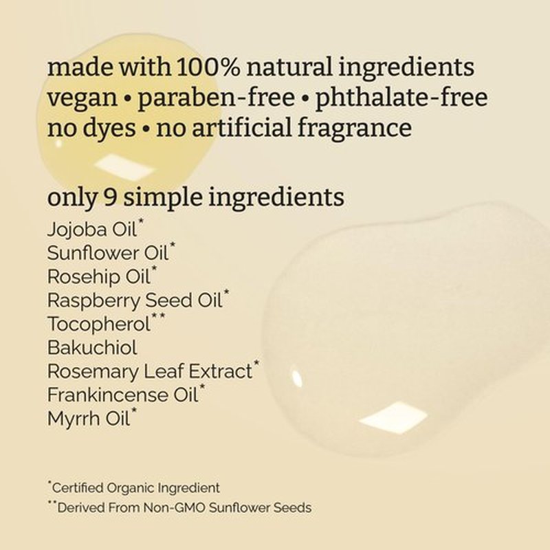 Mightily Made Age Defense Face Serum with Bakuchiol (Retinol Alternative), 100% Natural Oils, Anti-Aging, Reduce Wrinkles, Fine Lines, Dark Spots, and Tighten Skin,1 fl oz