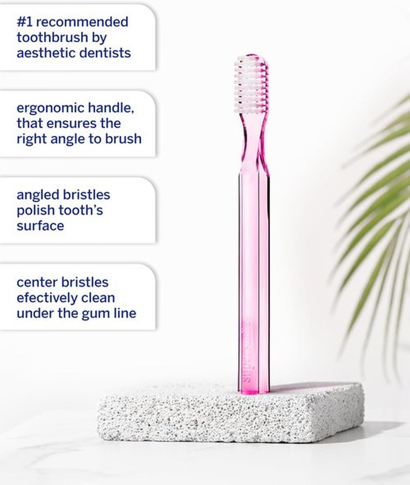 Supersmile 45° Patented Toothbrush - New Generation Design, Pink | 2 Count