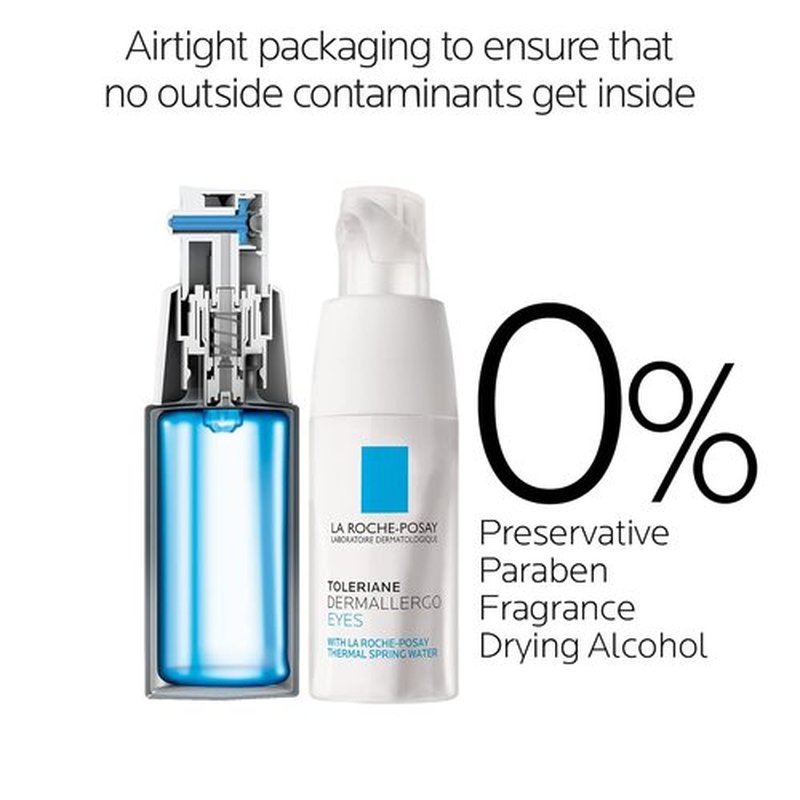La Roche-Posay Toleriane Dermallergo Eye Cream - Soothing Repair Moisturizer for Sensitive Skin, Fragrance-Free
