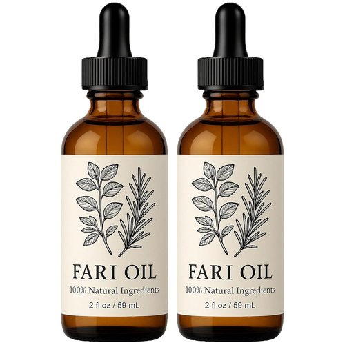 Fari Oil Hair Growth Oil, Organic Holistic Hair Oils for Men with Herbal Infusion Botanical Scalp, Pure Natural Plant-Based Formula, Daily Nourishment for Dry Scalp & Edges (2 PCS)
