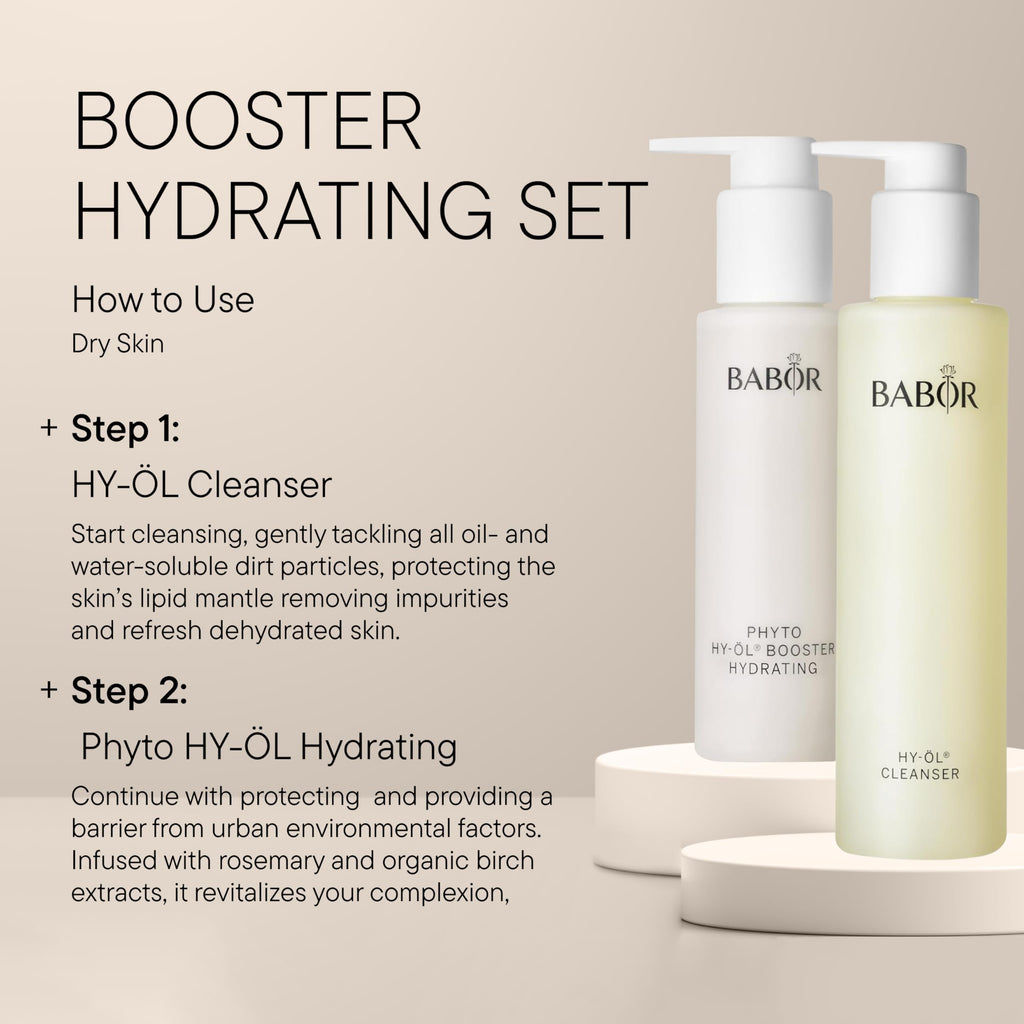 BABOR Phyto HY-OL Booster Facial Cleanser – Hydrating, Reactivating, Calming & Balancing Formulas for Dry, Sensitive & Oily Skin, 100ml