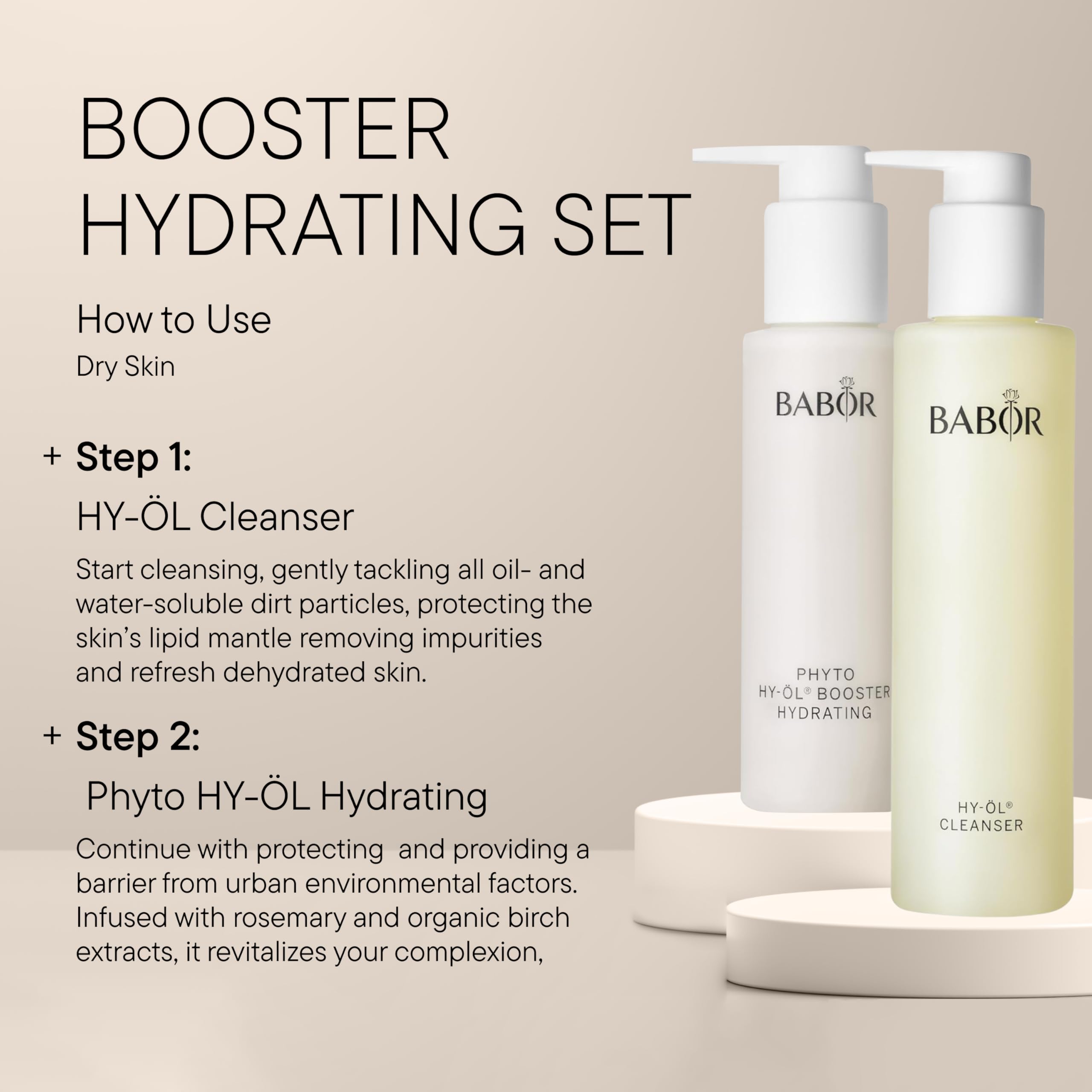 BABOR Phyto HY-OL Booster Facial Cleanser – Hydrating, Reactivating, Calming & Balancing Formulas for Dry, Sensitive & Oily Skin, 100ml