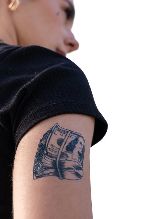 Thug Ink Temporary Tattoos – Volume I – 10-Piece Set | Teardrop, Praying Hands, Cross & More | Water-Transfer Fake Tattoos for Face & Body – Classic OG Thug Life Collection