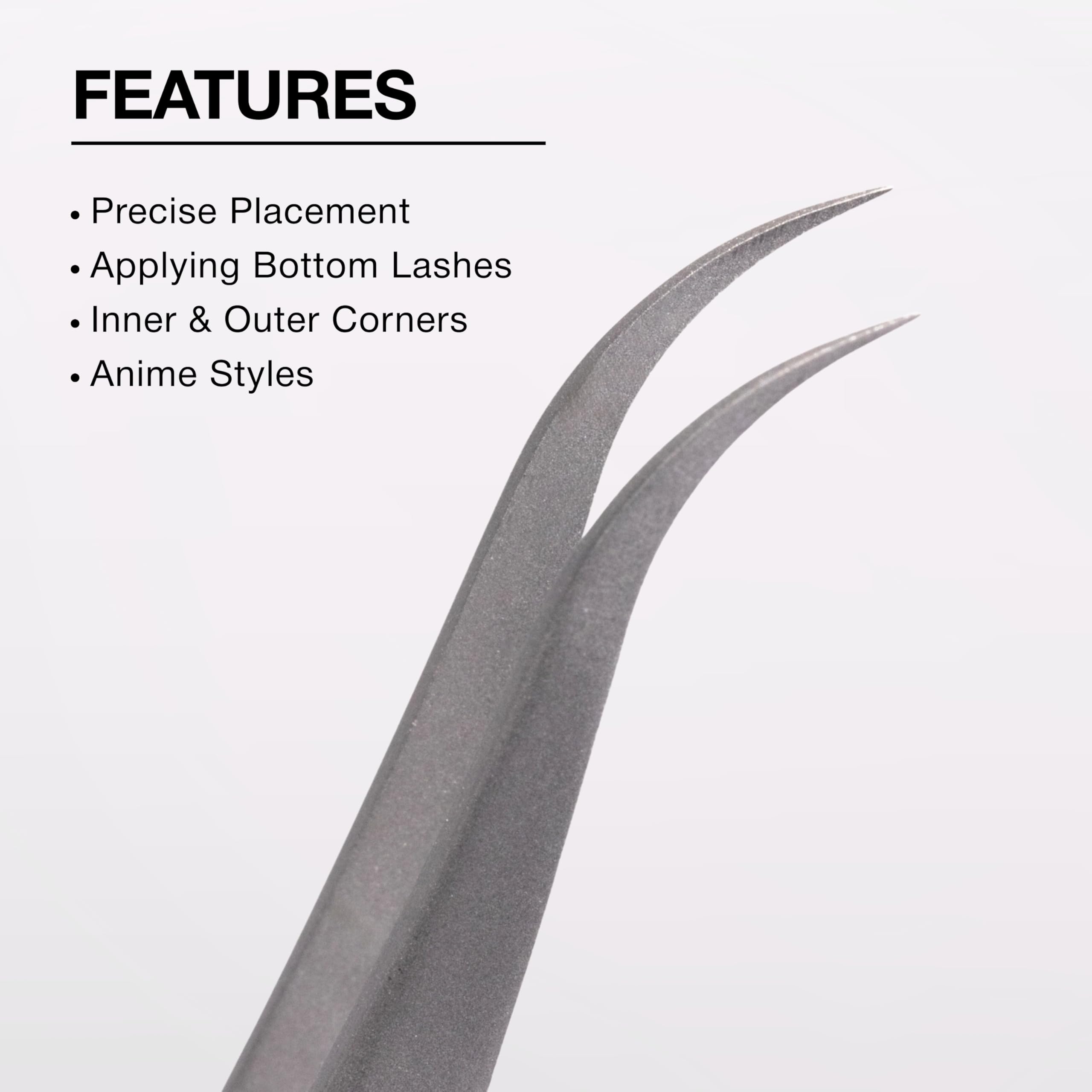 Curacoro Lash Tweezers, LashSmith Fine-Tipped Tweezer - Aurora