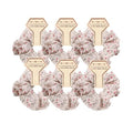 6 Pcs Hair Scrunchies, Hair Elastics Bands Floral Hair Scrunchie, Elastic Rubber Bands Chiffon Hair Scrunchies for Thick Curly Hair Flower Hair Ties Hair for Women Girls (white floral X6)