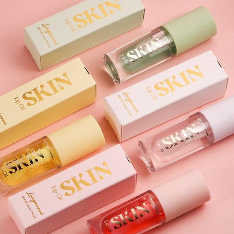 Mrettick Plumping Lip Oil 4 Packs Hydrating Lip Glow Oil Fruit Extract Lip Gloss Moisturizing Lip Balm and Tinting for Dry Lips