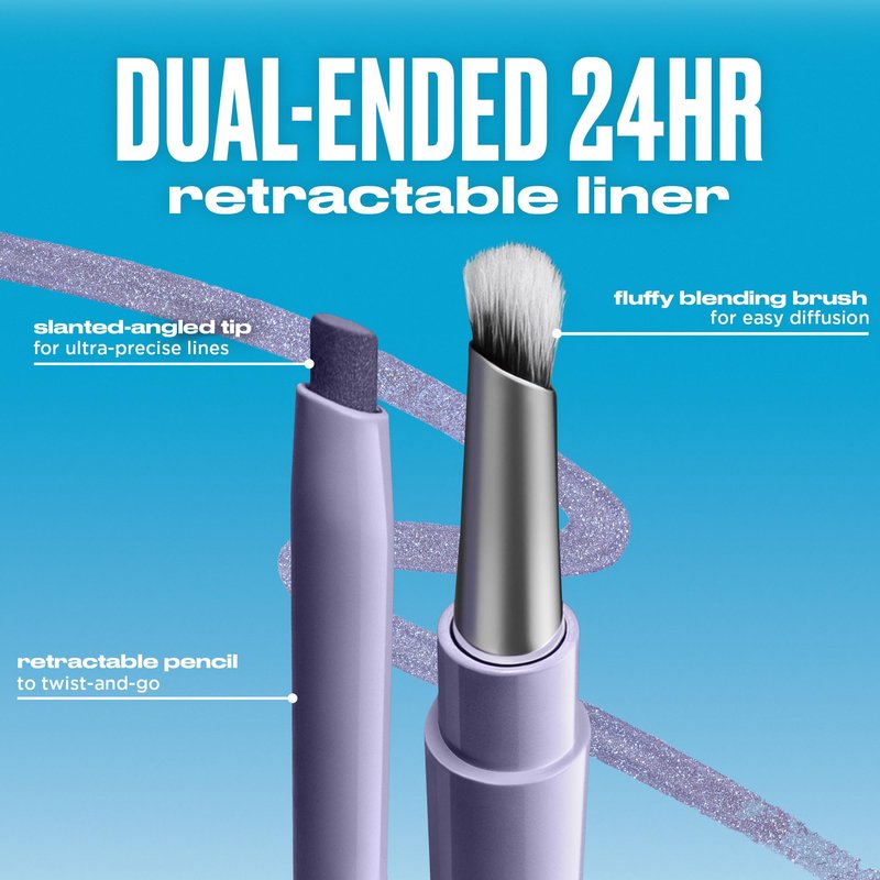 Urban Decay 24/7 Liquid Stick Waterproof Eyeliner - Smudge-Proof, Transfer-Proof, Up to 24HR Wear, Dual-Ended Retractable Gel Liner with Blending Eye Brush - Brown Noise (deep matte brown)