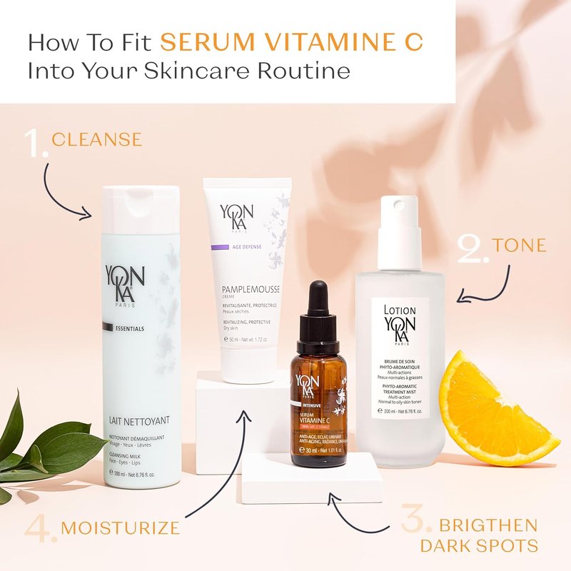 Yon-Ka 20% Vitamin C Serum - Anti-Aging Face Treatment for Even Tone & Firm Skin | 99% Natural Ingredients