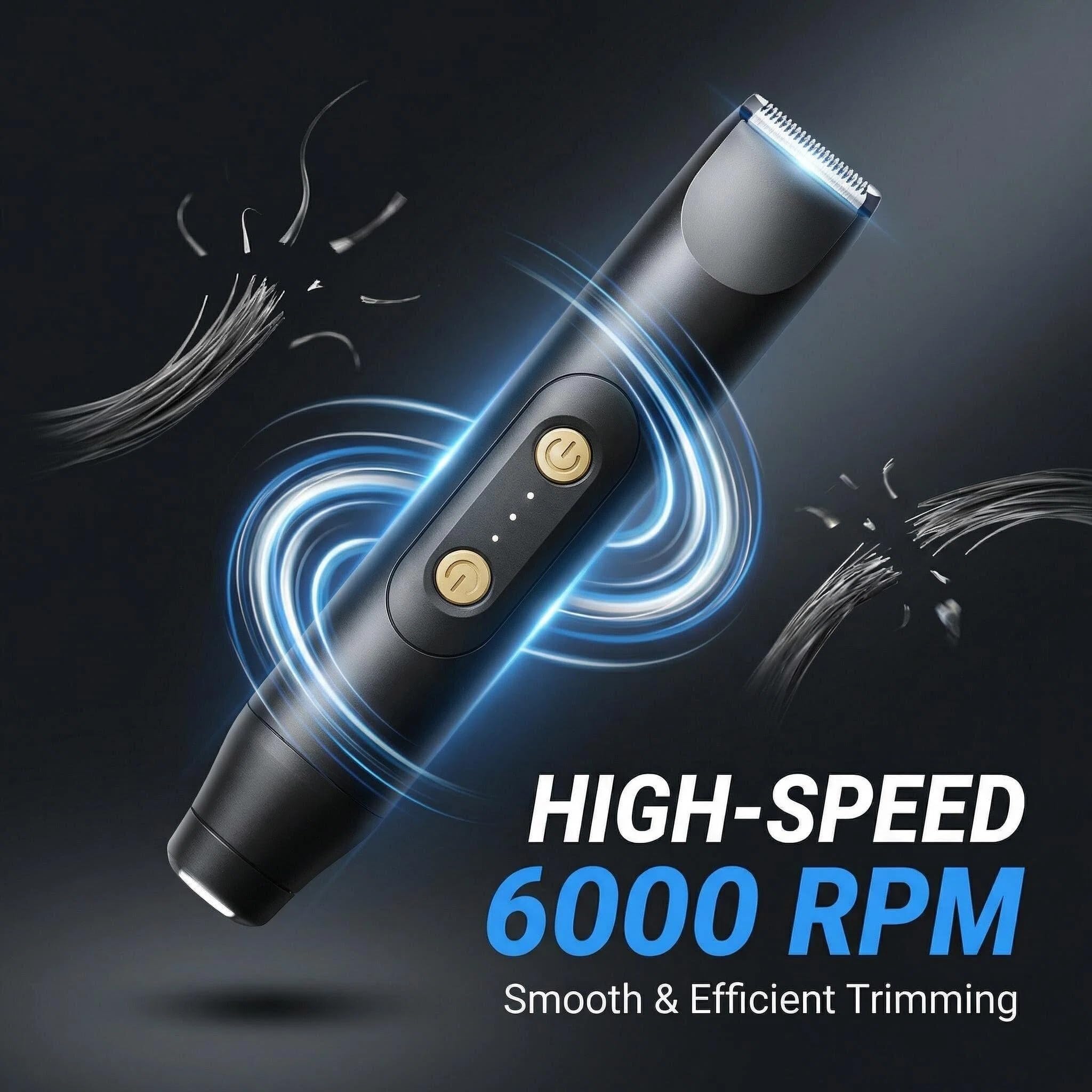 Manmade Trimmer Manscaping Body Groomer for Men, Groin & Body Hair Trimmer, High-Speed 6000 RPM, Smooth & Comfortable Trim, Skin-Friendly, Waterproof & Fully Washable, Cordless with Storage Pouch