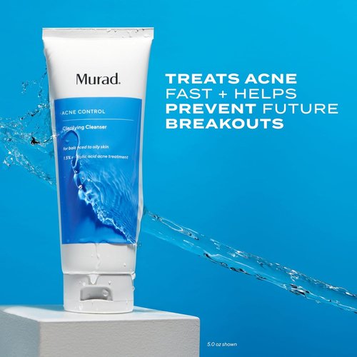 Murad Acne Control Clarifying Cleanser - Salicylic Acid & Green Tea for Deep Pore Cleansing | Clear, Healthy Skin