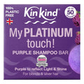 KinKind Toning Purple Shampoo Bar - Perfect for Blonde, Silver & White Hair | Vegan Solid Travel Bar - Up to 50 Washes