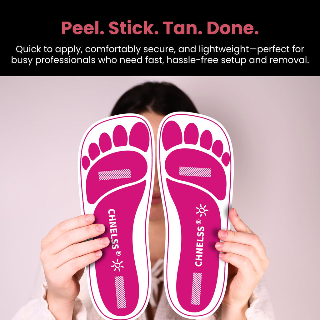 Pink 60Pairs(120Feets)Disposable Spray Tanning Feet Pads for Hygienic Foot Protectors,Comfortable & Hygienic Spray Tan Pads Feet-Specifically for the Spray Tanning Industry or Salon,One Size-Non Slip