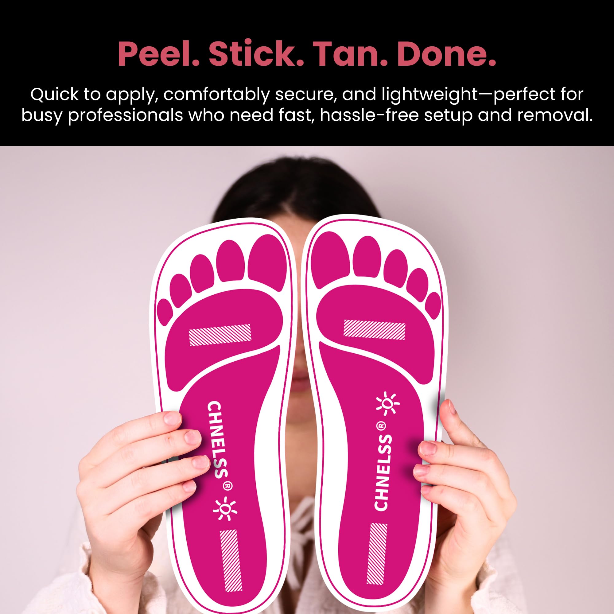 Pink 60Pairs(120Feets)Disposable Spray Tanning Feet Pads for Hygienic Foot Protectors,Comfortable & Hygienic Spray Tan Pads Feet-Specifically for the Spray Tanning Industry or Salon,One Size-Non Slip