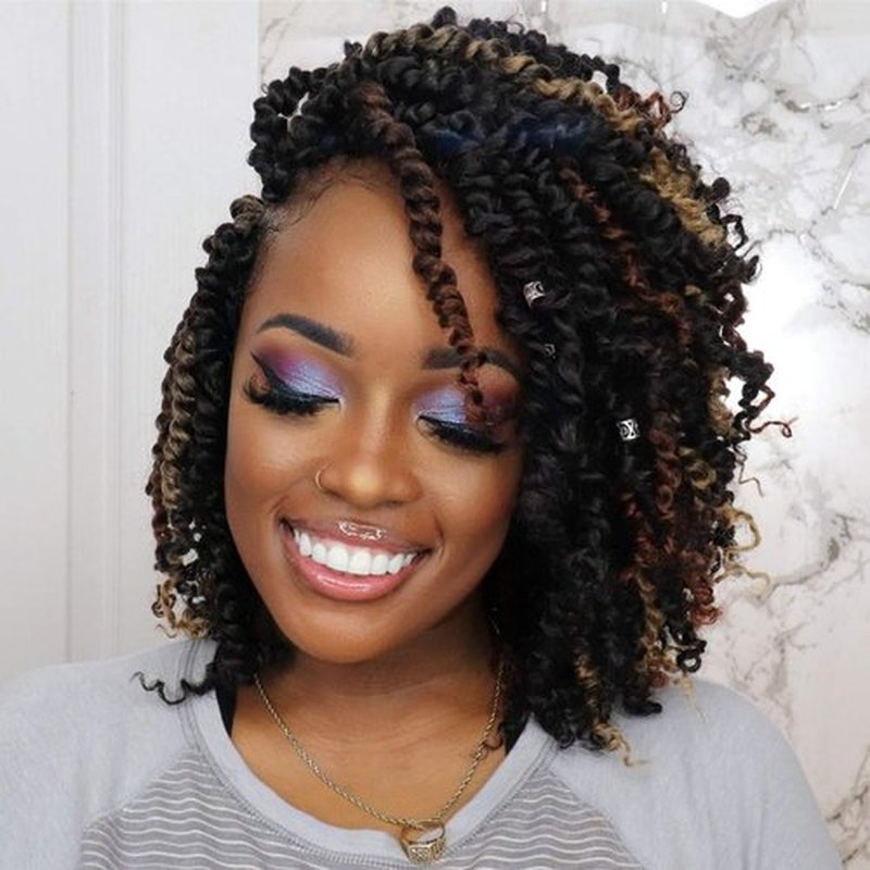 ToyoTress Tiana Passion Twist Hair - 10 Inch Combo Packs(1B-6P+T27-1P-T30-1P) Passion Twist Crochet Hair, Pre-Looped Pre-Twisted Synthetic Braiding Hair Extension (10 Inch, 1B-6P+T27+T30-1P)