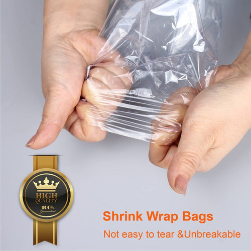 200Pcs Shrink Wrap Bags 6x6 Inches Clear PVC Heat Seal Bags for Soap Sleeve Packaging, Bath Bomb,Shoes,Jars,Gift,Tumbler,Heat Sublimation Film for Homemade DIY Projects