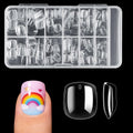krofaue Short Suqare Kids False Nails - Full Cover Press on Nails for Girls
