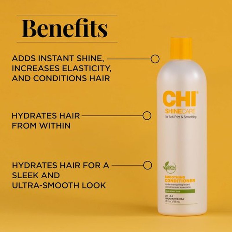 CHI ShineCare Smoothing Conditioner - Instantly Transforms Dull Hair with Shine & Hydration | 25 Oz, Sulfate-Free