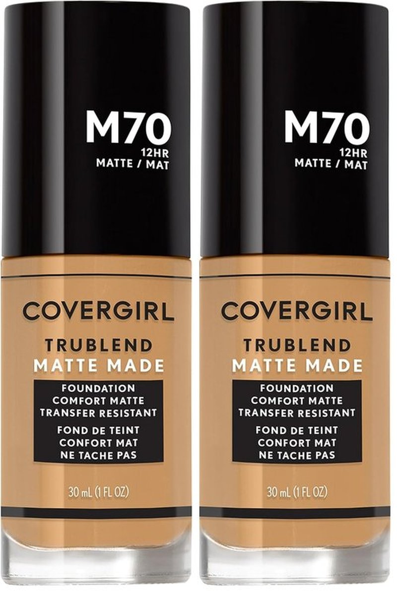 COVERGIRL TruBlend Matte Made Liquid Foundation, Sand Beige (Pack of 2)