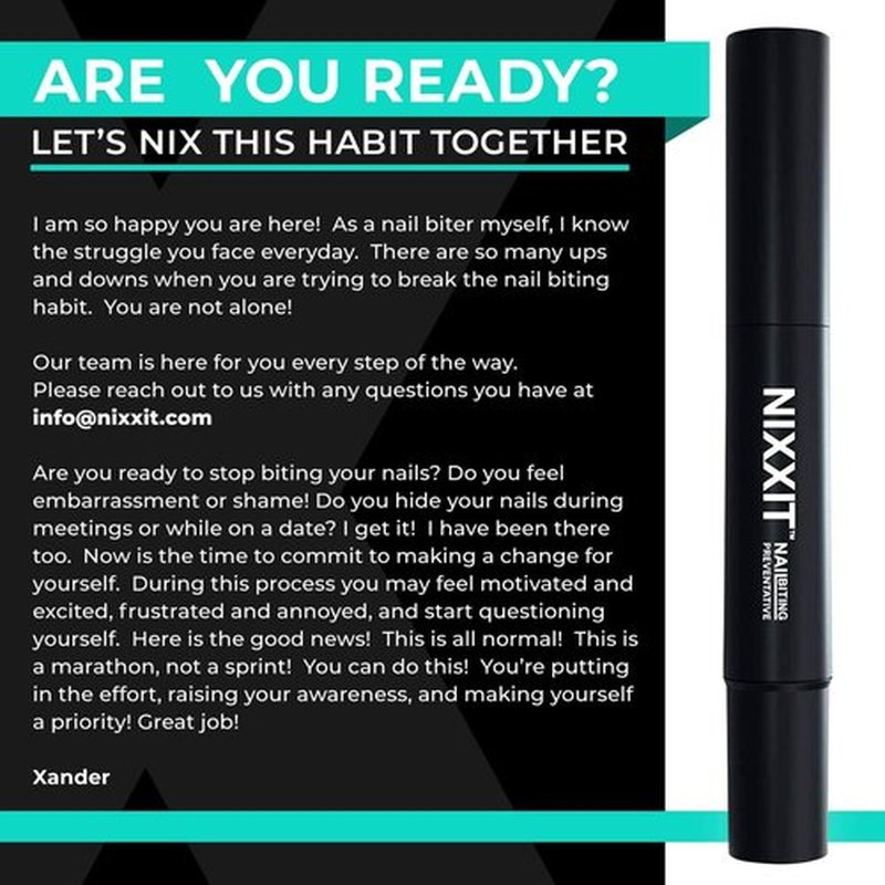 NIXXIT Nail Biting Treatment for Children and Adults - Stop Nail Biting Pen and Thumb Sucking for Adults & Kids - Non Glossy Bitter Taste - Safe & Effective Solution - USA Made