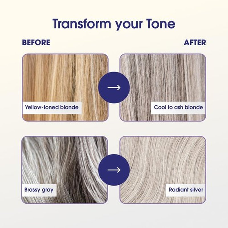 One 'n Only Shiny Silver Conditioner - Purple Formula to Neutralize Yellow Tones | Restores Shine & Moisture (12 oz)
