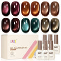 GAOY Cat Eye Gel Nail Polish Set - 6 Holographic Colors for Stunning DIY Nail Art | UV Soak Off