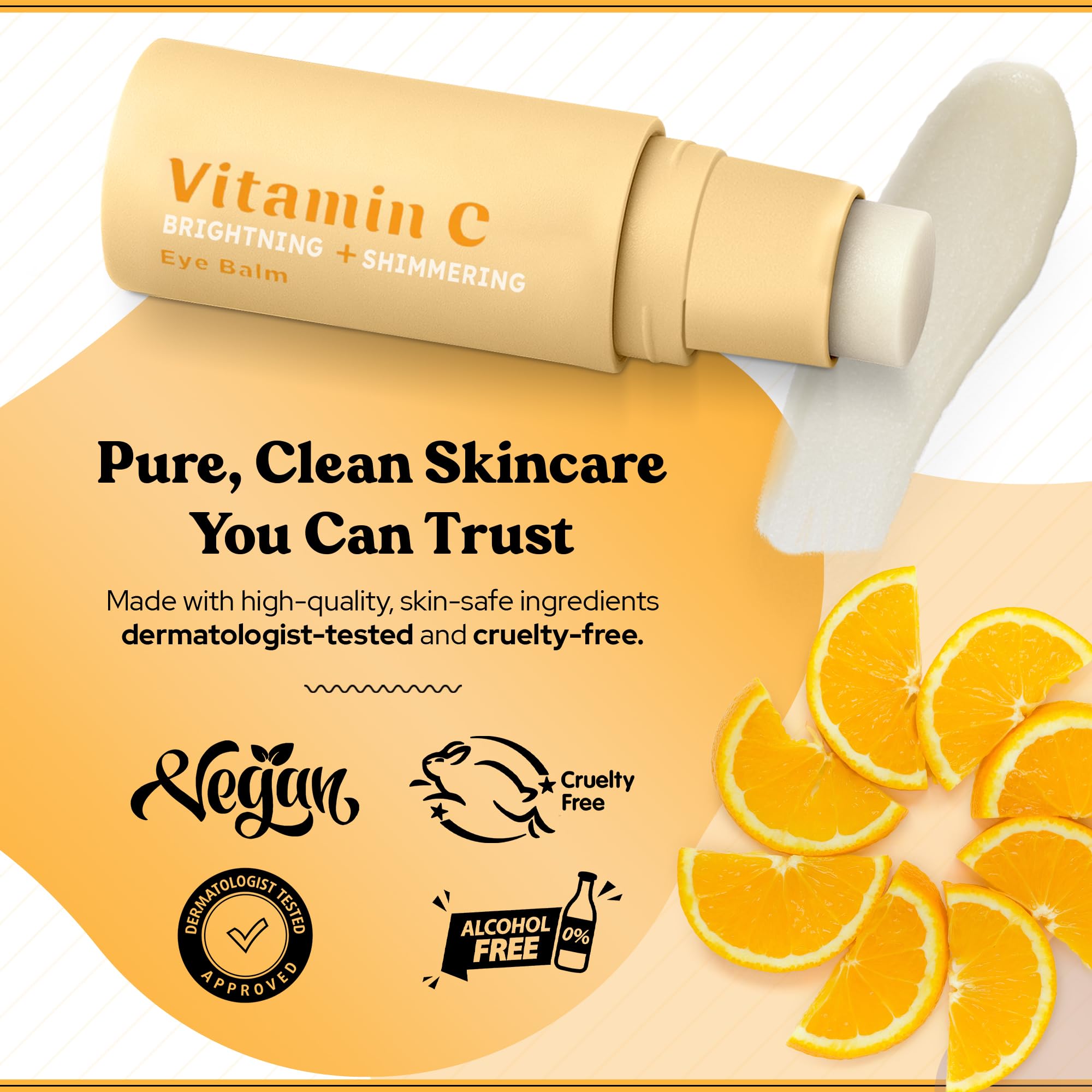 Bella Bliss Vitamin C Eye Balm Stick – Lightweight Under Eye Cream for Puffiness, Dark Circles & Wrinkles – Made in Korea – 0.35 oz / 10 g – Pack of 2