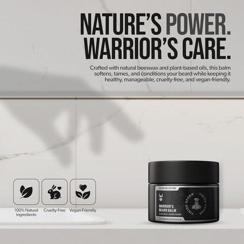 Beard Struggle Warrior’s Beard Balm - Non-Greasy Low-Hold Formula | Luxurious Cologne-Grade Fragrance - 50g